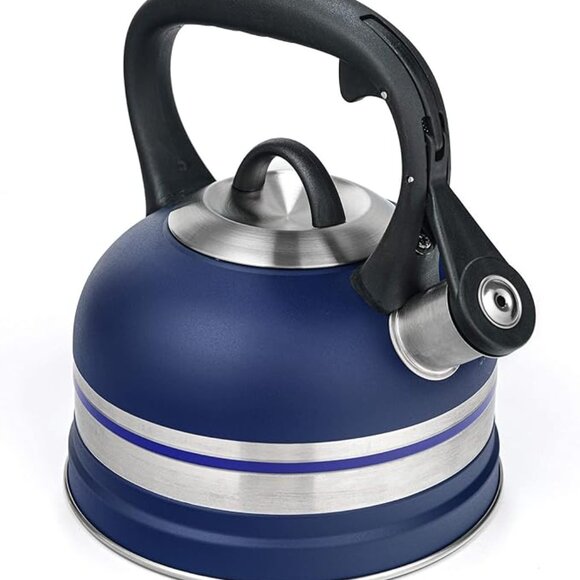 Kanmart 2.5L Stainless Steel Whistling Tea Kettle | Modern Stovetop Kettle | NIB - Picture 4 of 4